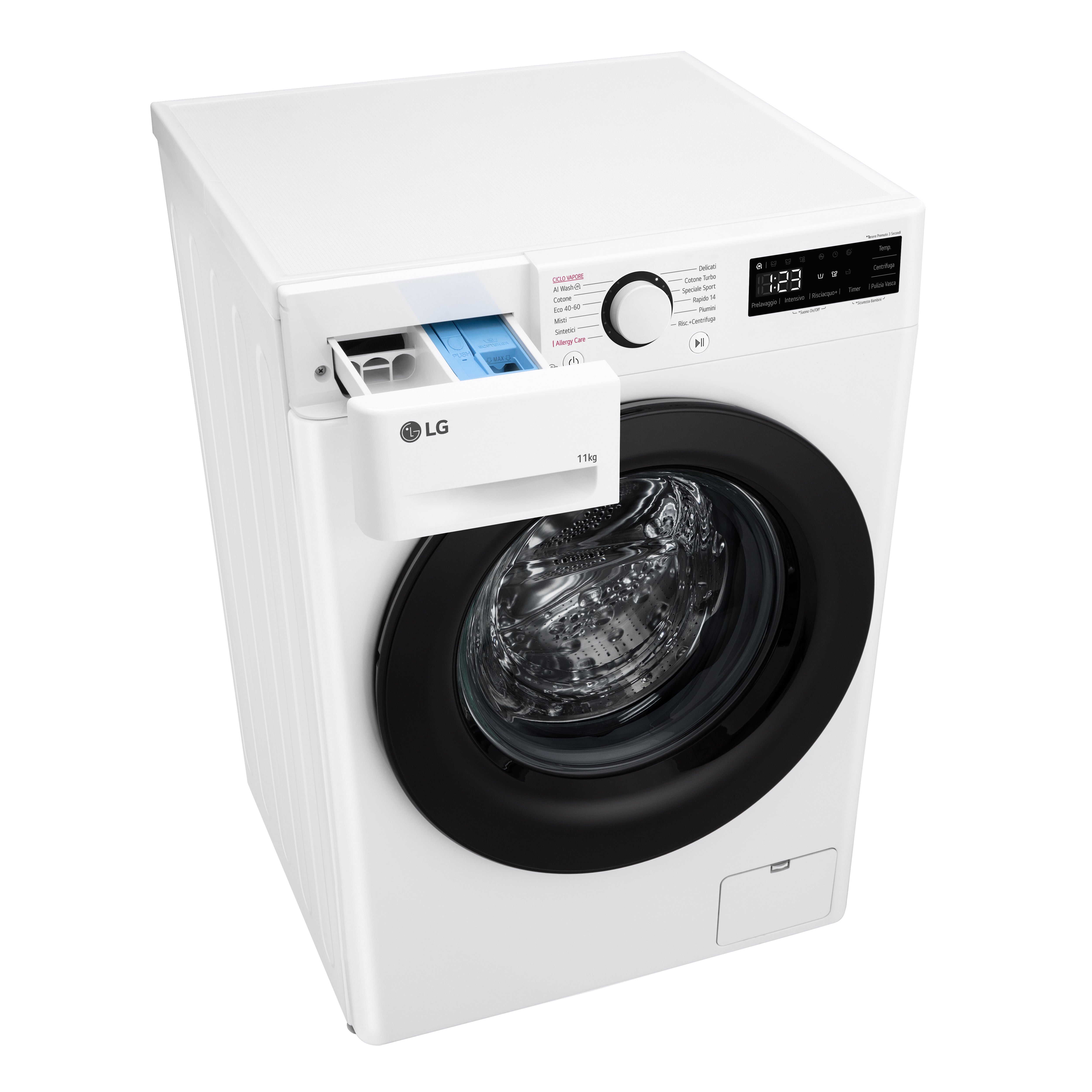 Lavatrice Libera Installazione Caricamento Frontale LG F4R3011NSWB 11kg AI DD Classe A 1400 Giri Bianco Classe A