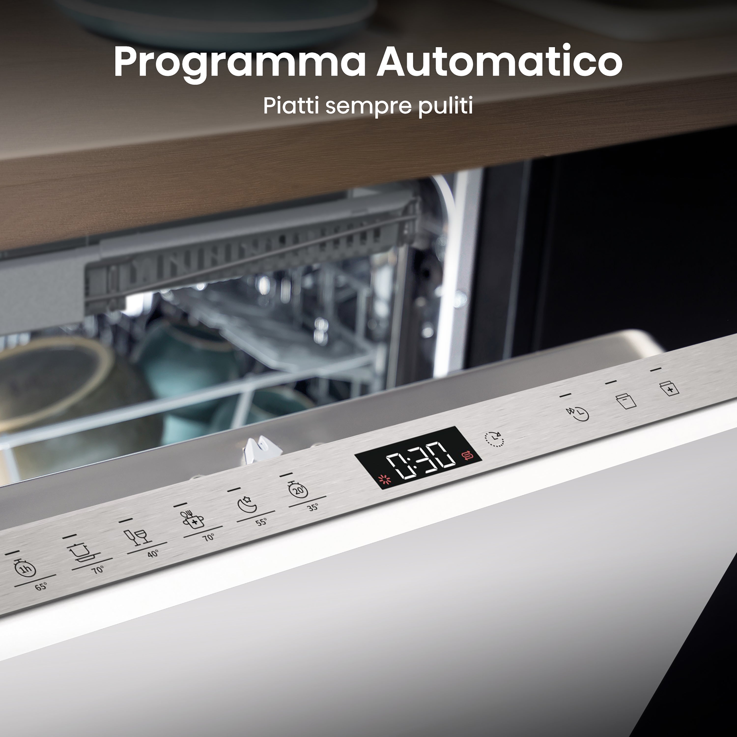 Lavastoviglie Da Incasso A Scomparsa Totale Hisense HV663C60 16 coperti Classe C