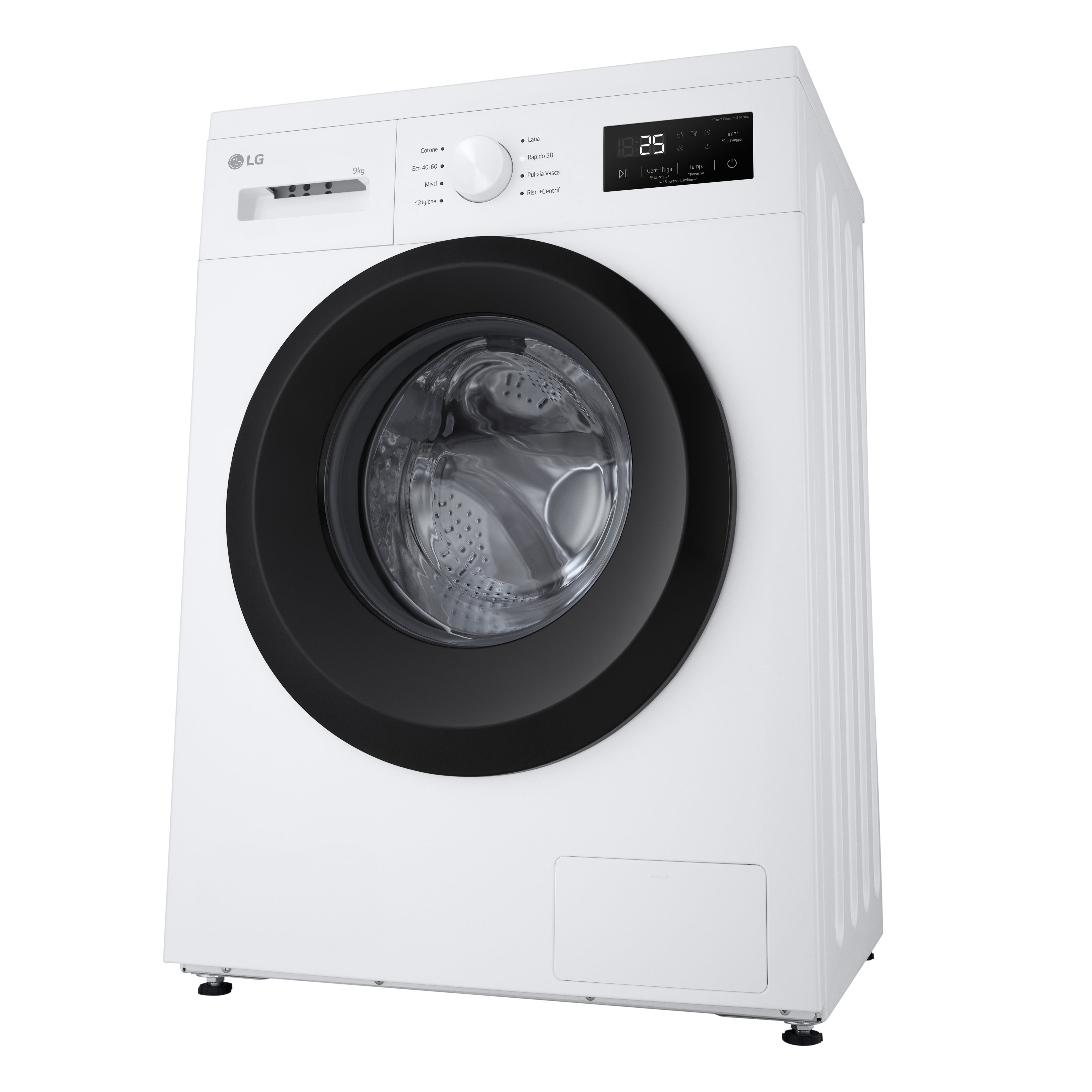 Lavatrice a Vapore Libera Installazione Caricamento Frontale LG F4NA1009NWK  9 kg, 1400 Giri, Classe A
