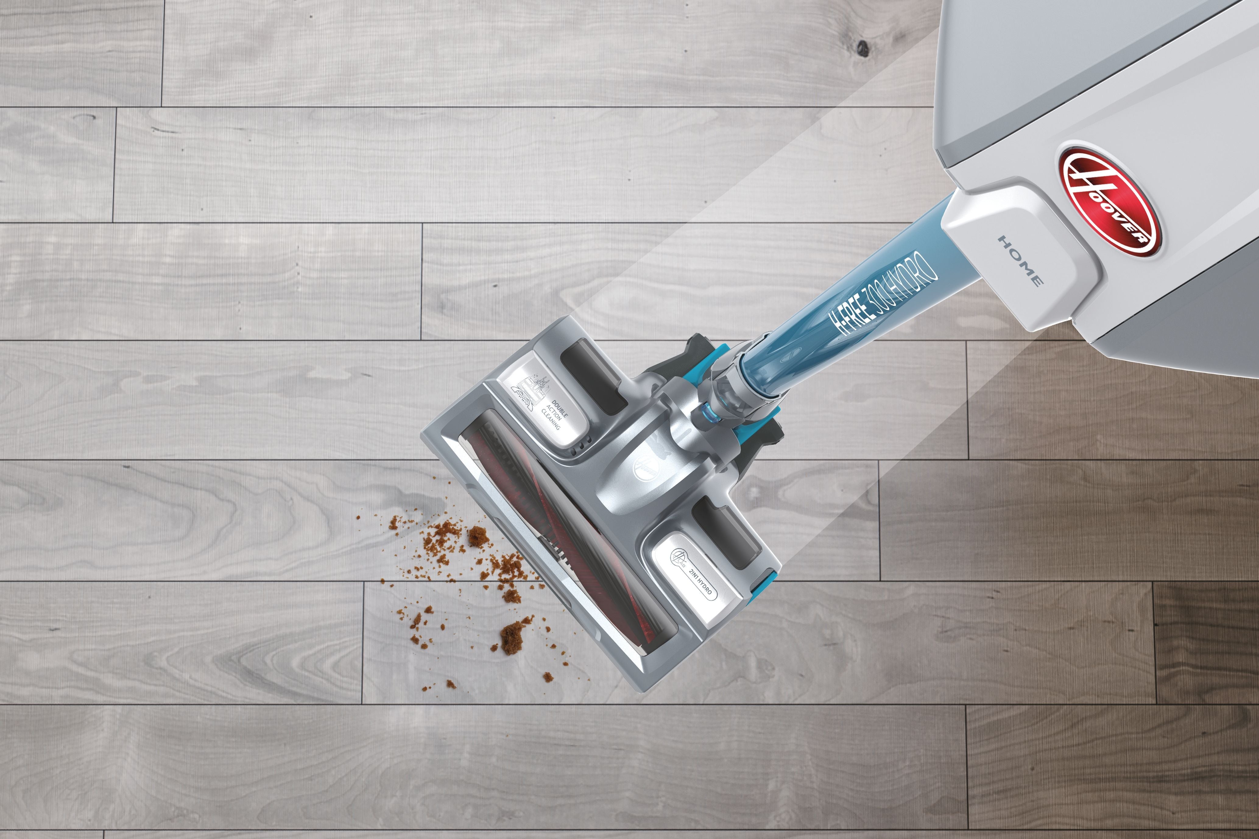 Aspirapolvere 2 in 1 senza filo Hoover FREE HYDRO HF322YHM 011 Grigio e Blu