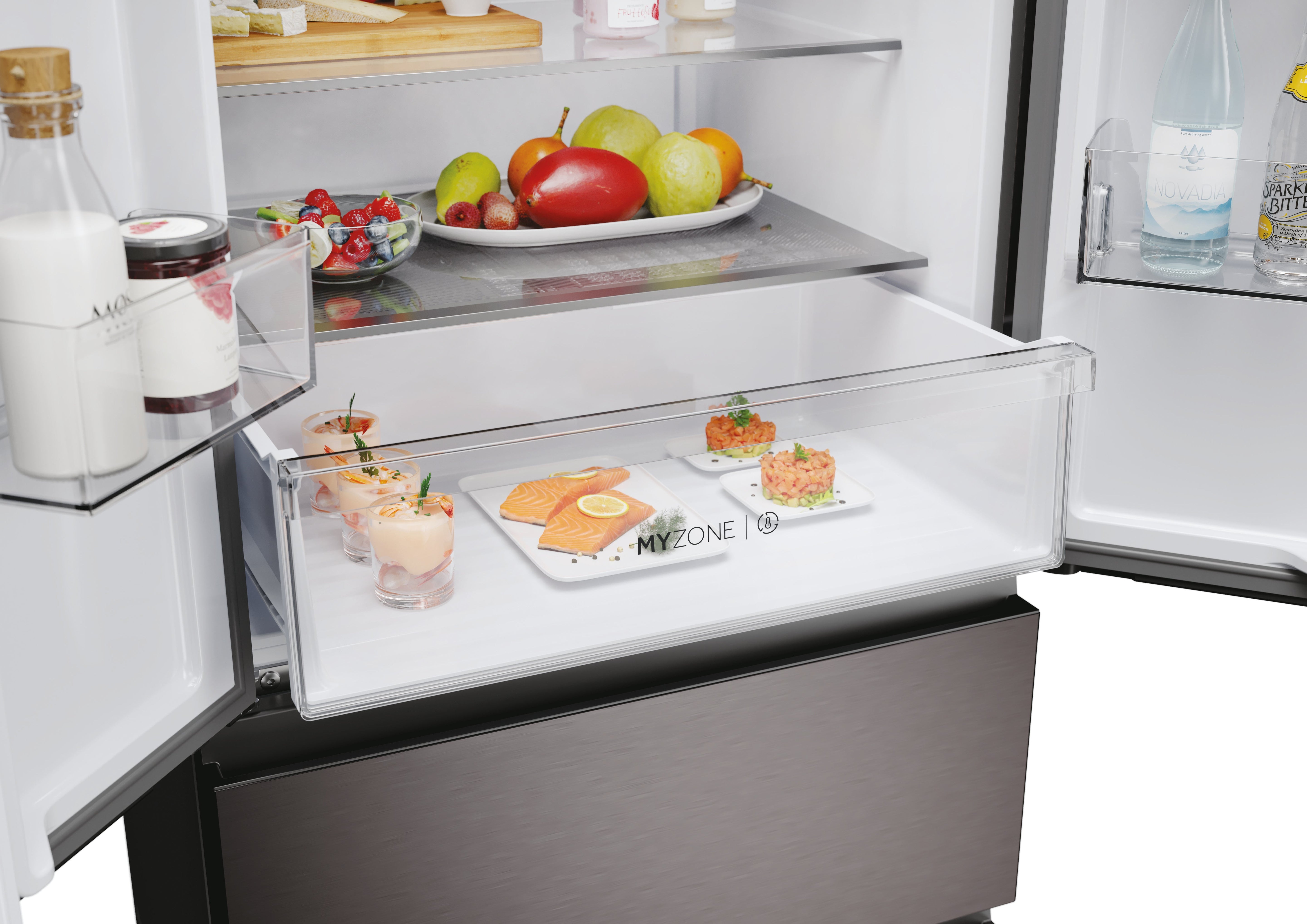 Frigorifero Side-by-Side Libera Installazione Haier HFR3718ENMD 402L Classe E Acciaio inox
