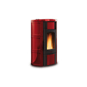 Termostufa a Pellet La Nordica Extraflame mod. Iside Idro H15 18,1 kW Bordeaux