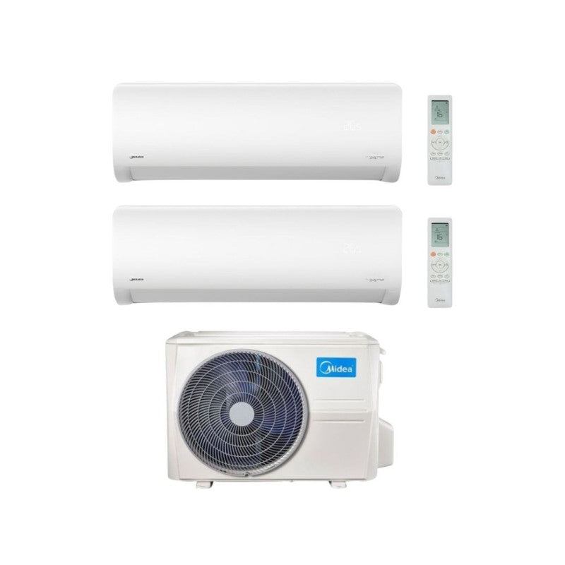 Condizionatore Climatizzatore Midea Dual Split Inverter R-32 Xtreme Pro Green 9000+12000 BTU Con M2OE-18HFN8-Q Wi-Fi Incluso