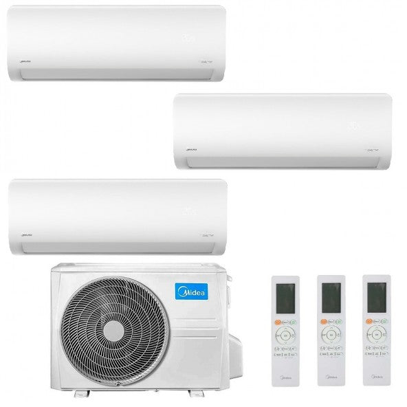 Condizionatore Climatizzatore Midea Trial Split Inverter R-32 Xtreme Pro Green 9000+9000+9000 BTU Con M3OA-27HFN8-Q Wi-Fi Incluso