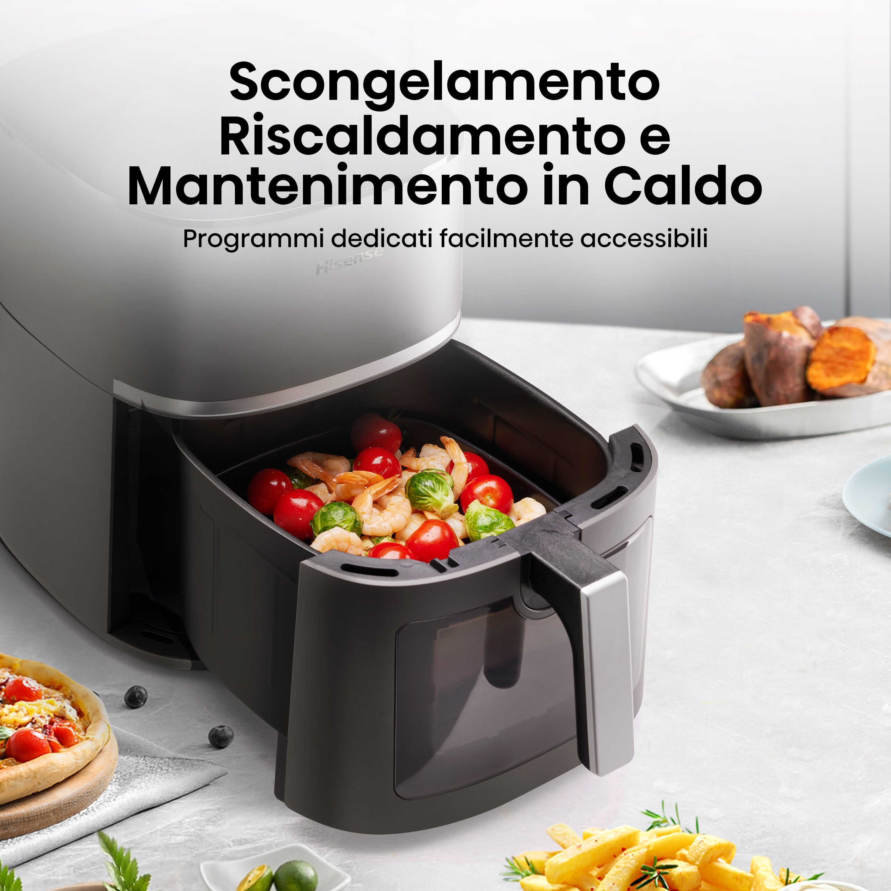 Friggitrice ad Aria Calda Hisense HAF1900D Singolo 7L 1800 W Nero