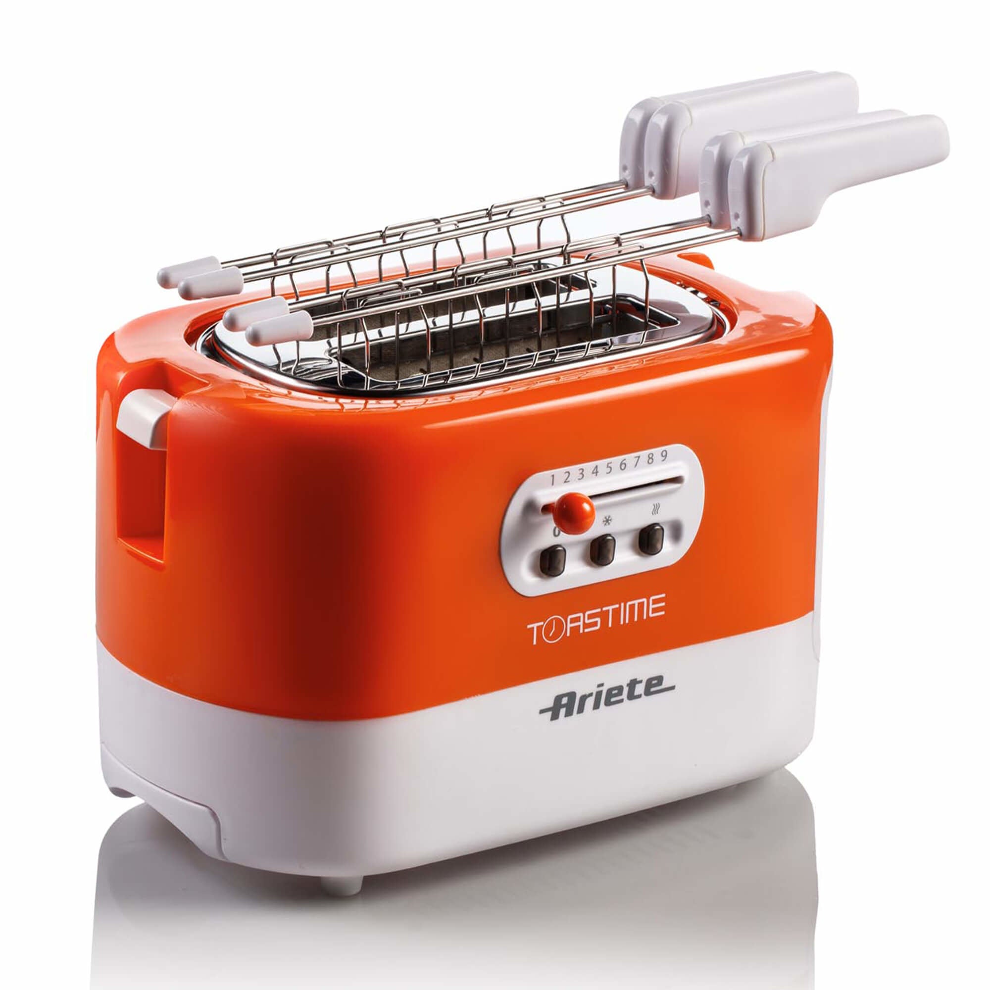 Tostapane con Pinze Ariete 159 Toastime 700 Watt Bianco e Arancio