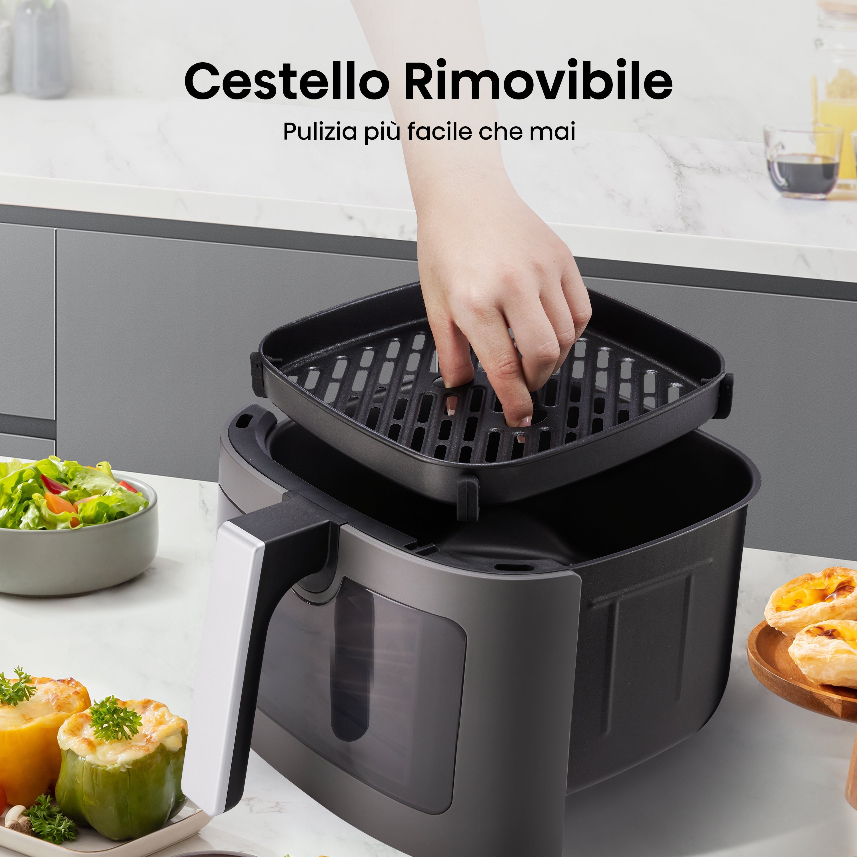 Friggitrice ad Aria Calda Hisense HAF1900D Singolo 7L 1800 W Nero