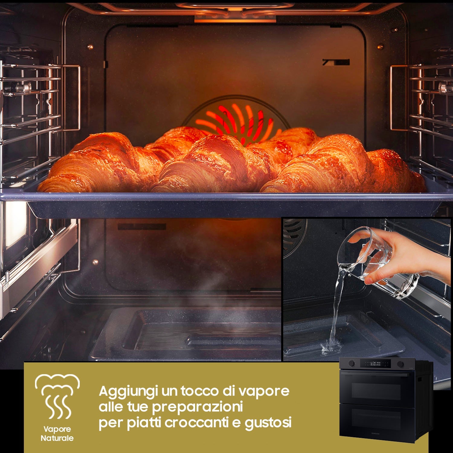 Forno Da Incasso Samsung Dual Cook Flex™ Serie 4 NV7B4540VBB 76L Classe A+ Black Inox