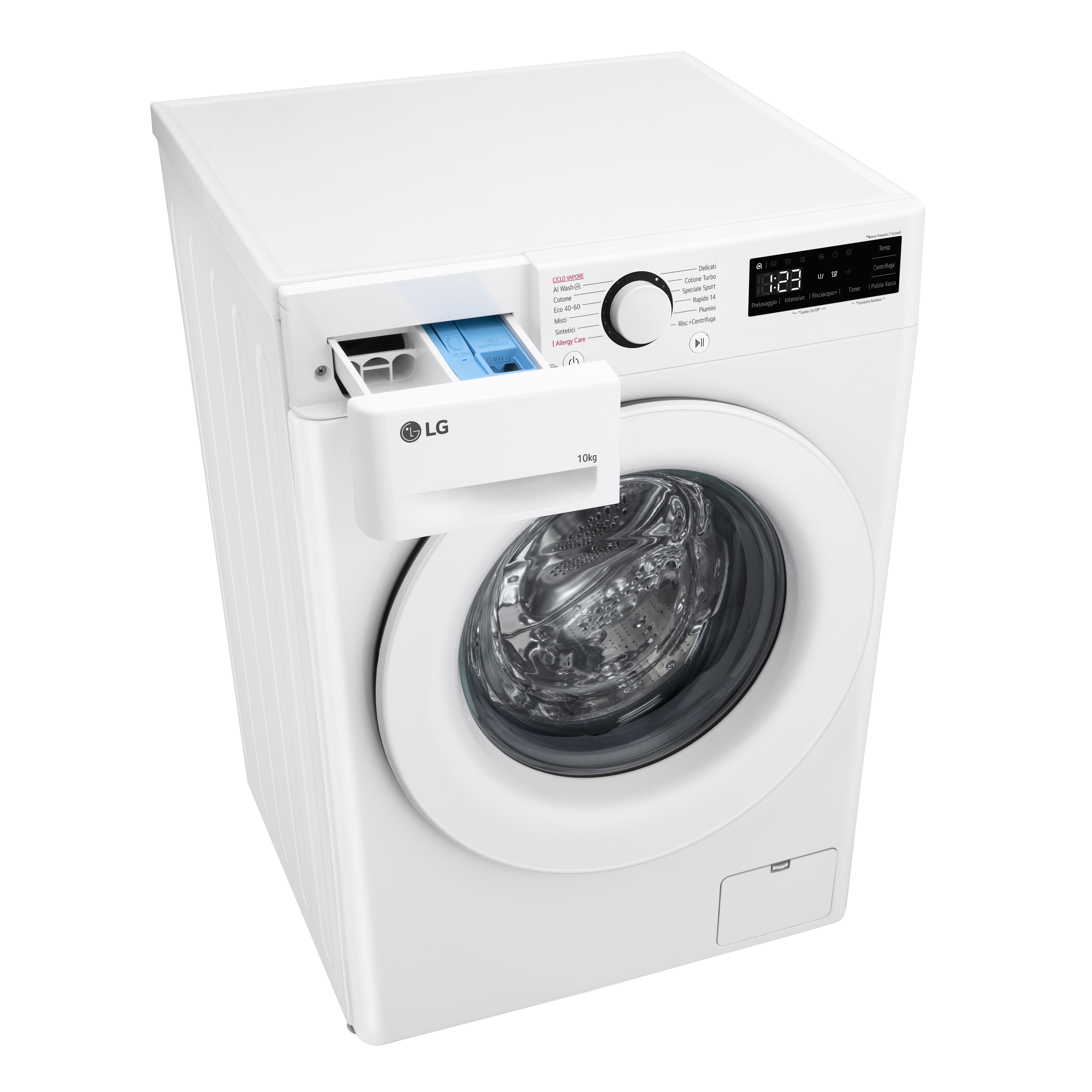 Lavatrice a Vapore Libera Installazione Caricamento Frontale LG F4R3010NSWW 10kg AI DD Classe A 1400 giri/min Classe A