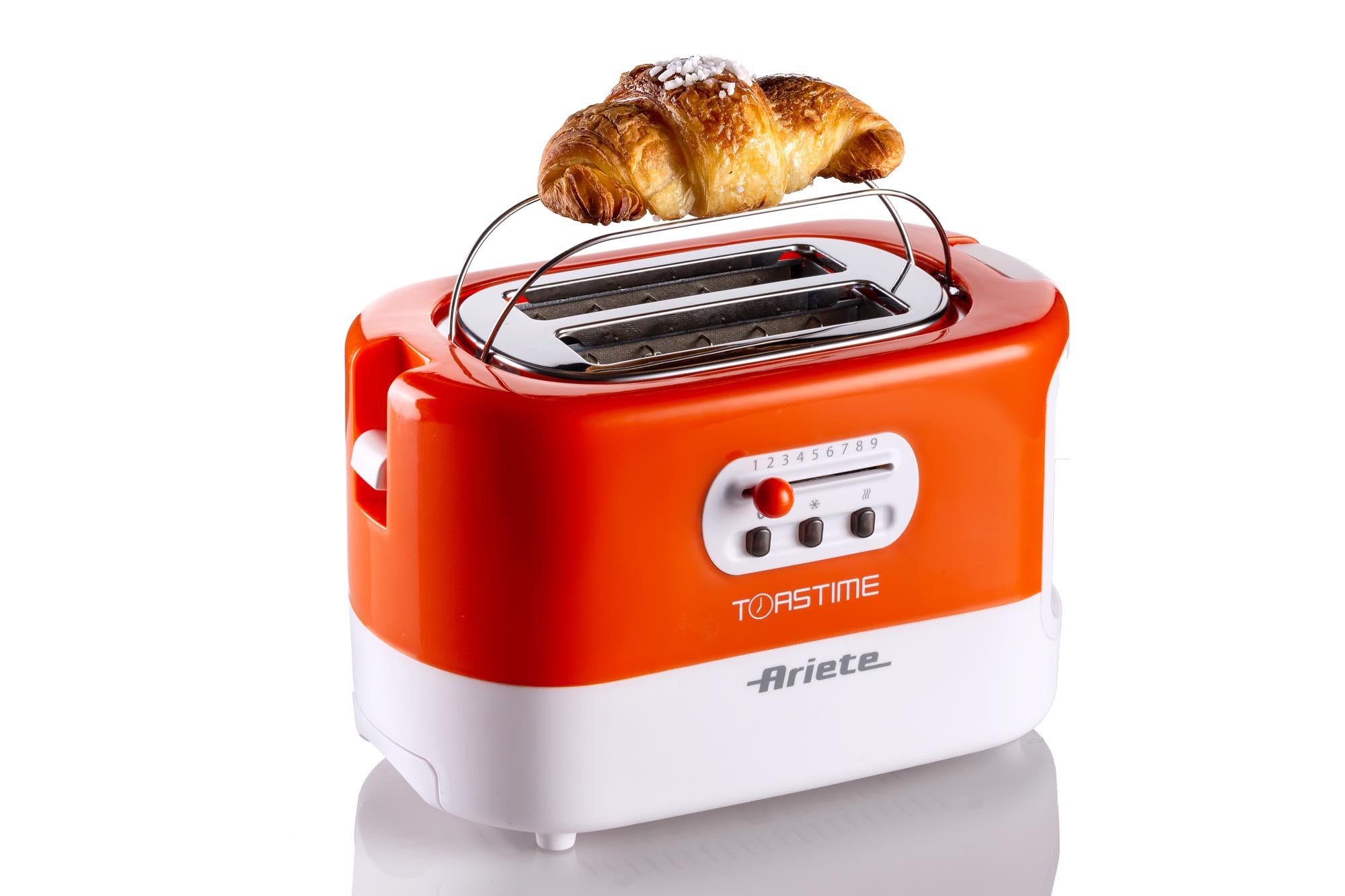 Tostapane con Pinze Ariete 159 Toastime 700 Watt Bianco e Arancio