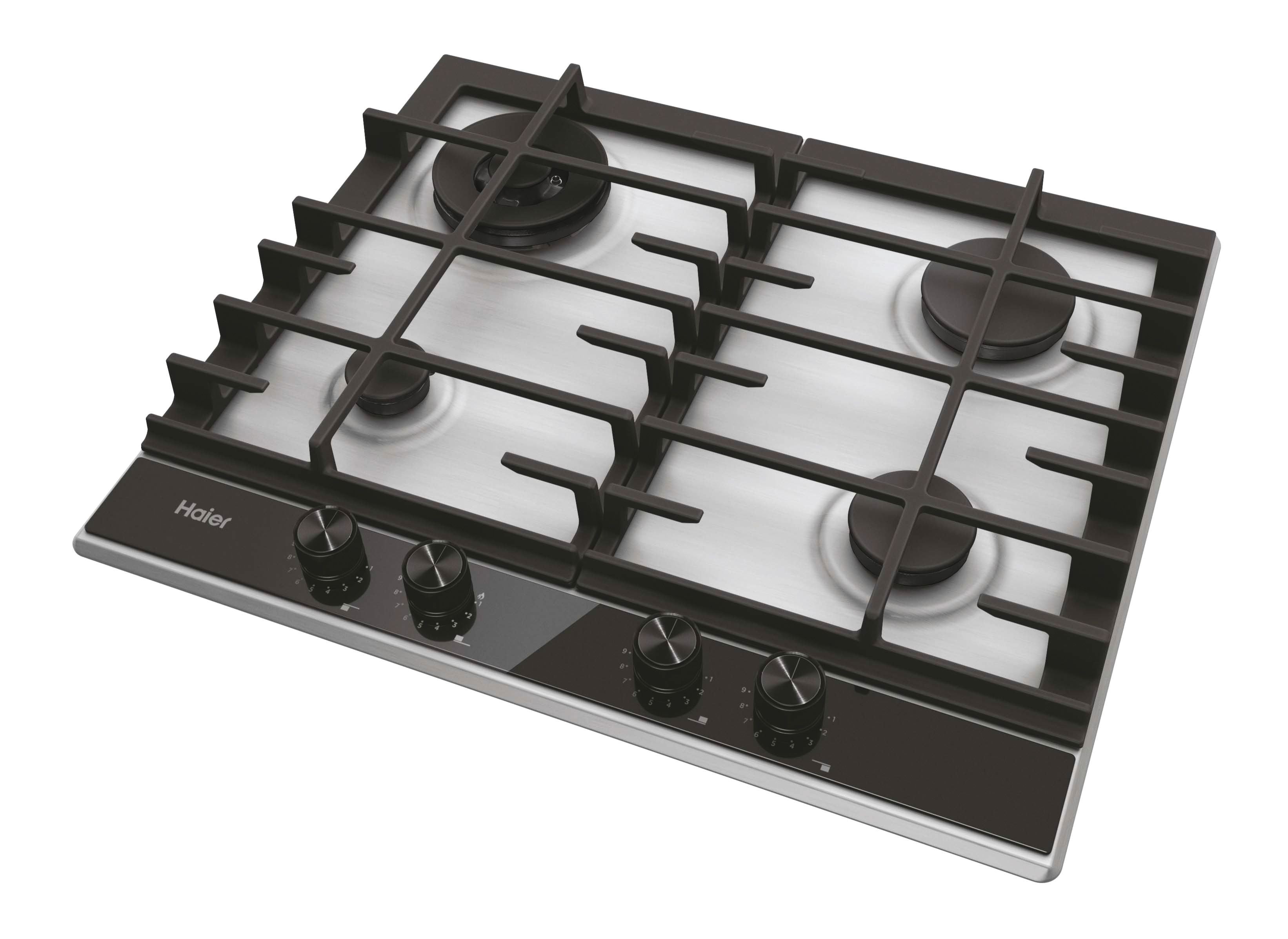 Piano Cottura a Gas Da Incasso Haier Series 4 HAHG6BR4XH Acciaio Inox 59.5 cm 4 Fornello(i)