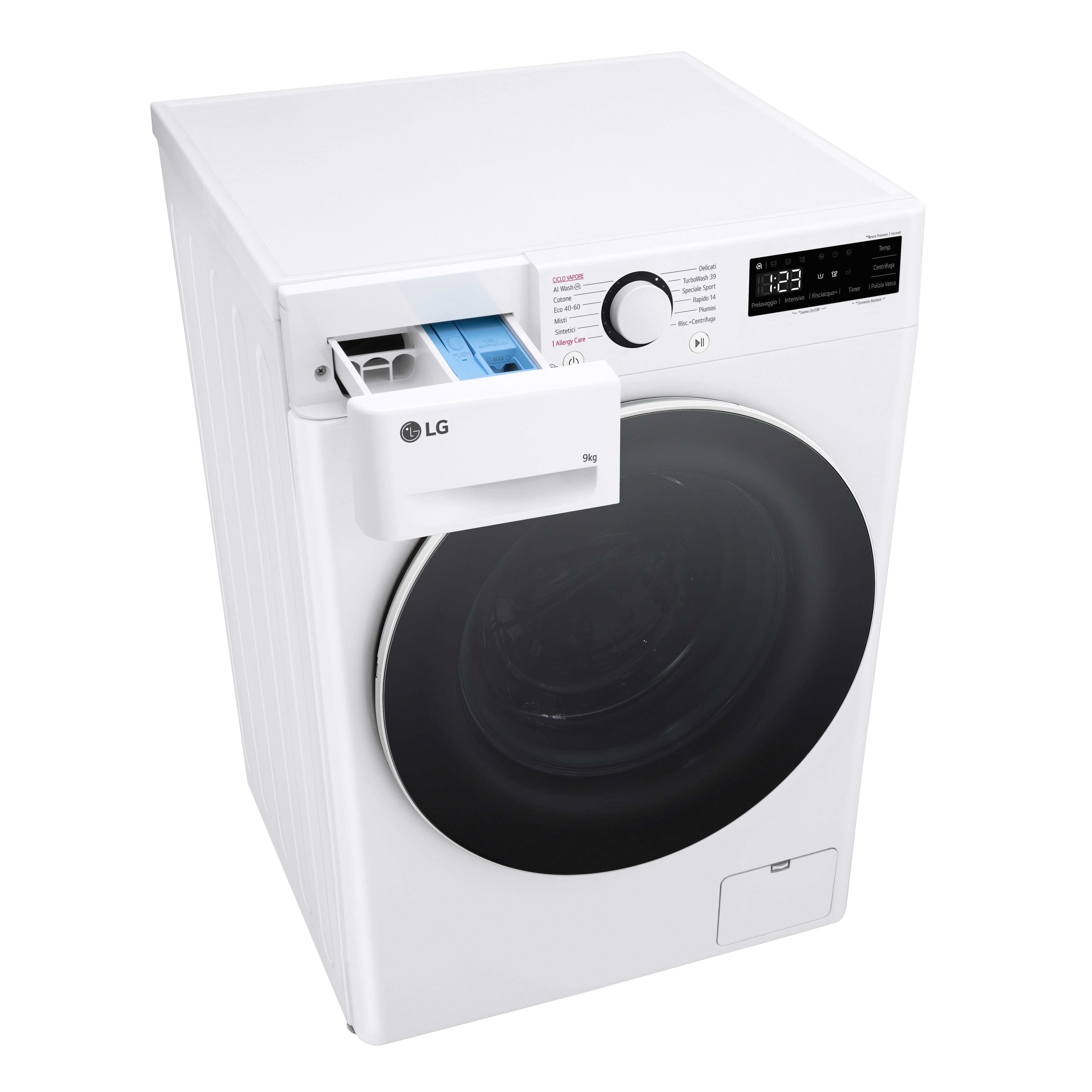 Lavatrice Libera Installazione Caricamento Frontale LG F4R5009TSWW 9kg AI DD Classe A 1400 Giri Bianco Classe A