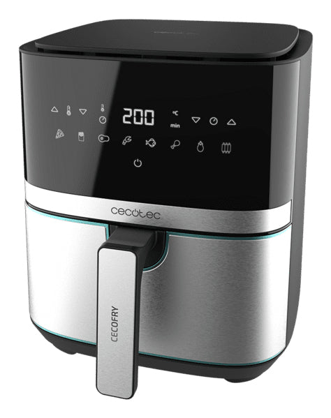 Friggitrice ad Aria Calda Cecotec 5500 Pro Singolo 5,5 L Indipendente 1700 W Nero, Acciaio inox