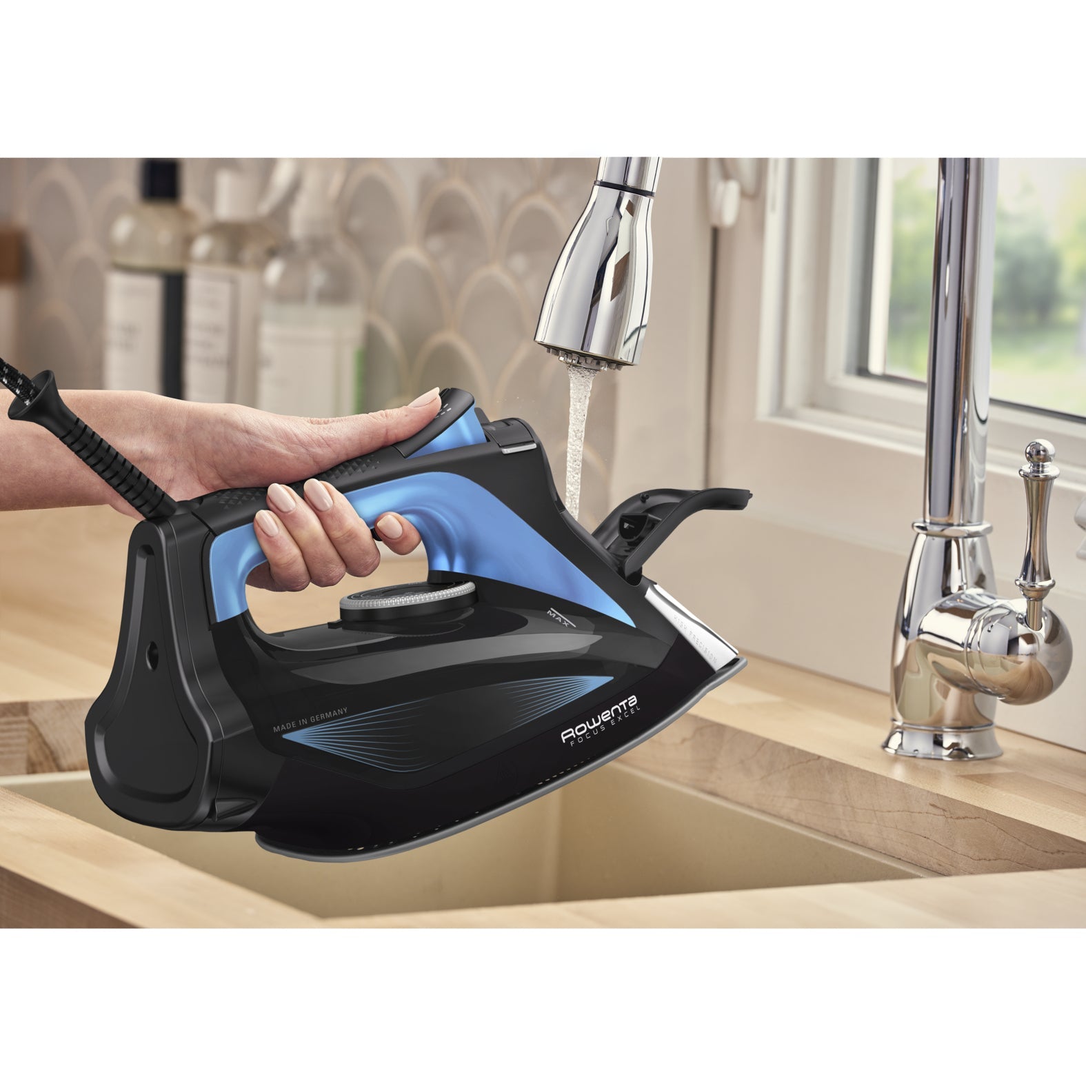 Ferro a Vapore Microsteam Rowenta DW5310 400 HD Laser 2700 W Nero, Blu