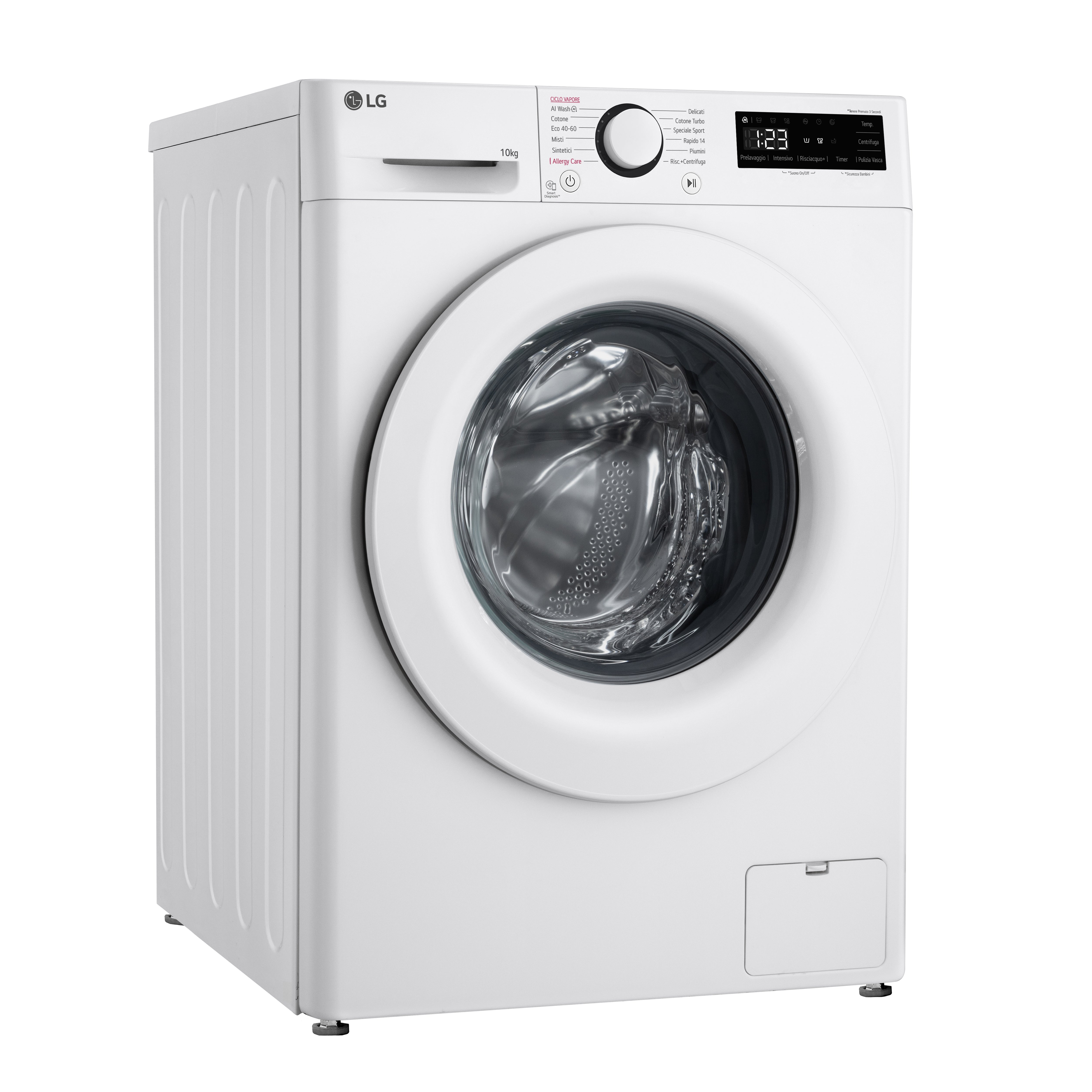 Lavatrice a Vapore Libera Installazione Caricamento Frontale LG F4R3010NSWW 10kg AI DD Classe A 1400 giri/min Classe A