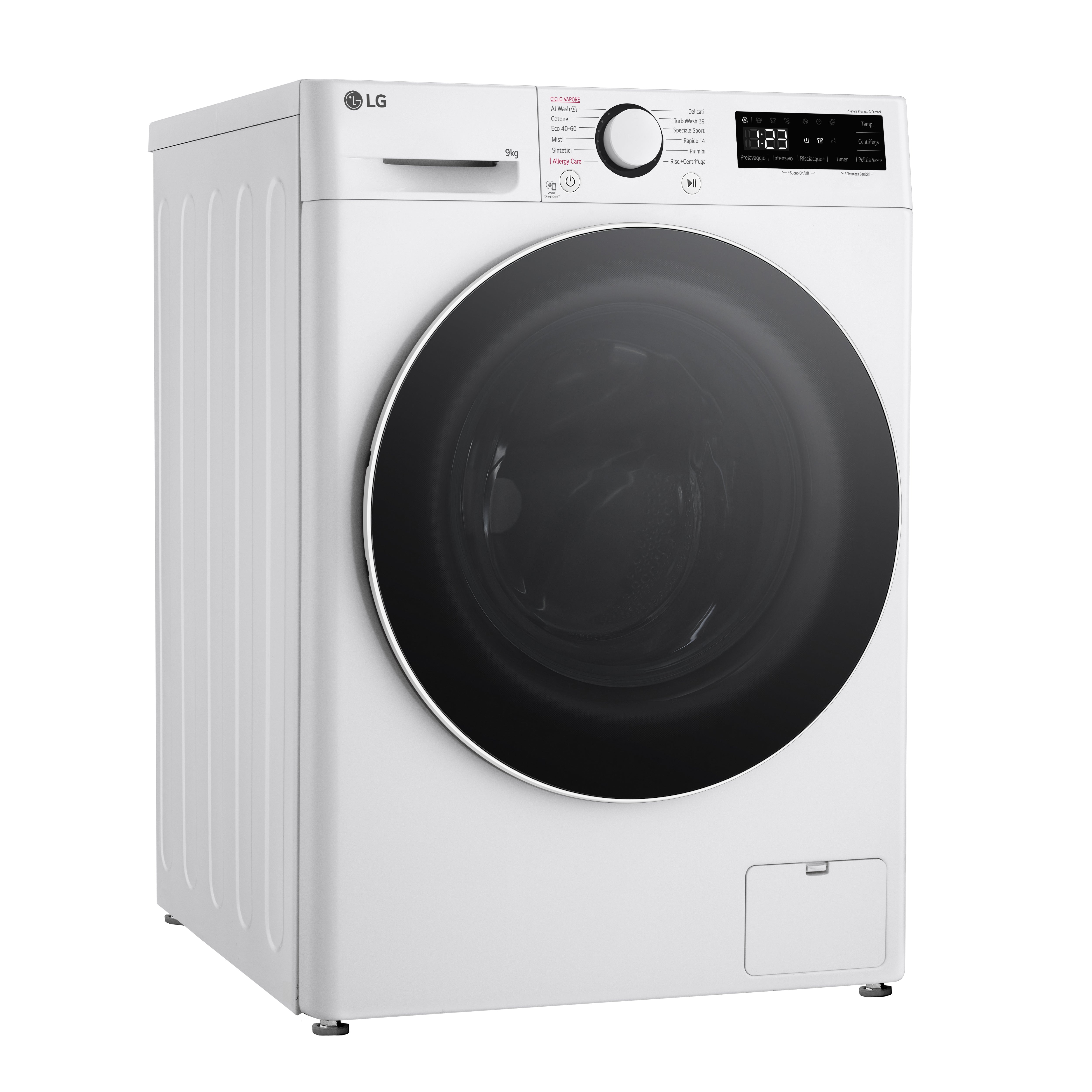 Lavatrice Libera Installazione Caricamento Frontale LG F4R5009TSWW 9kg AI DD Classe A 1400 Giri Bianco Classe A