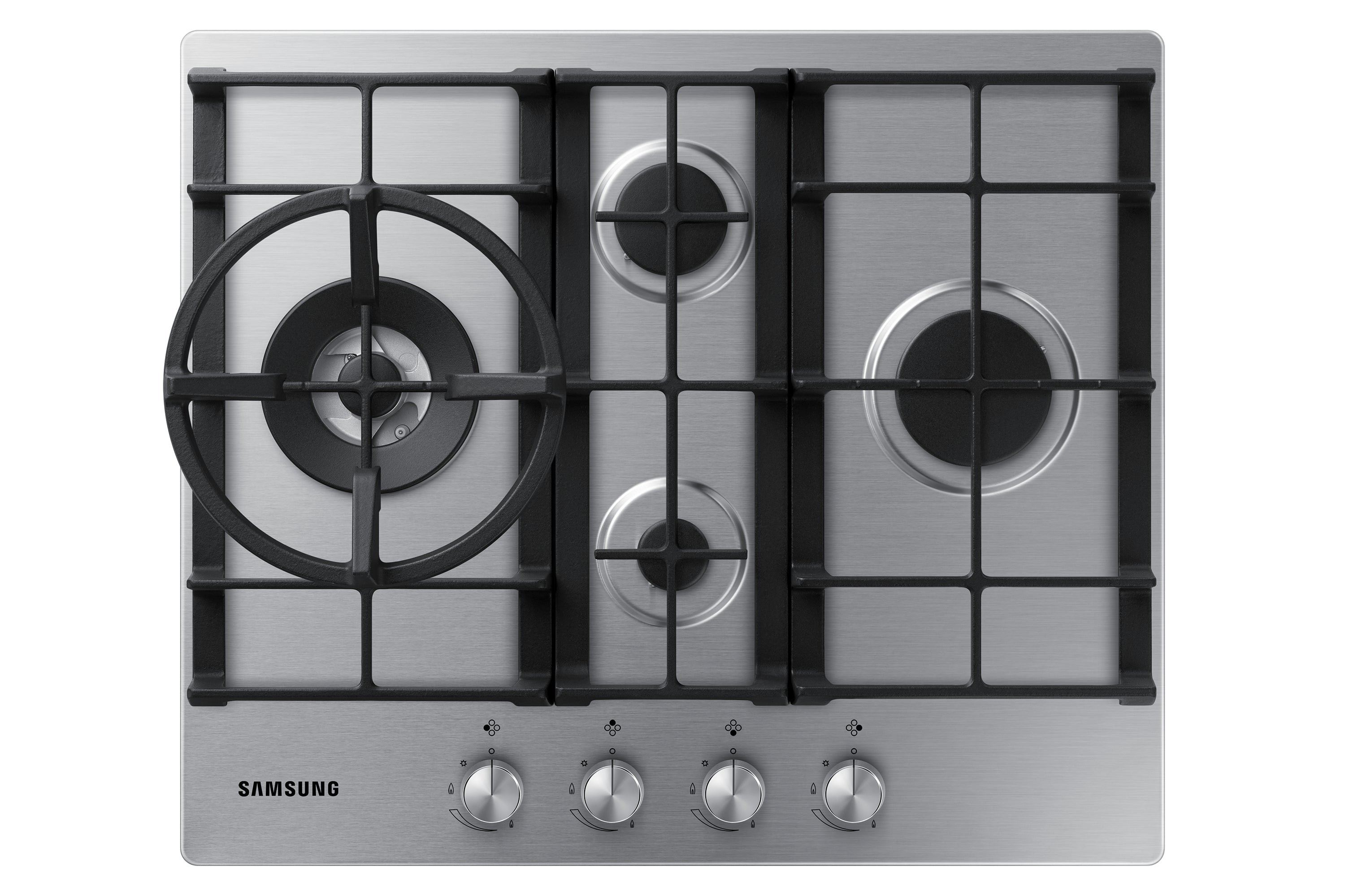 Piano Cottura a Gas Da Incasso Samsung NA64H3031BS 60cm 4 Bruciatori Inox