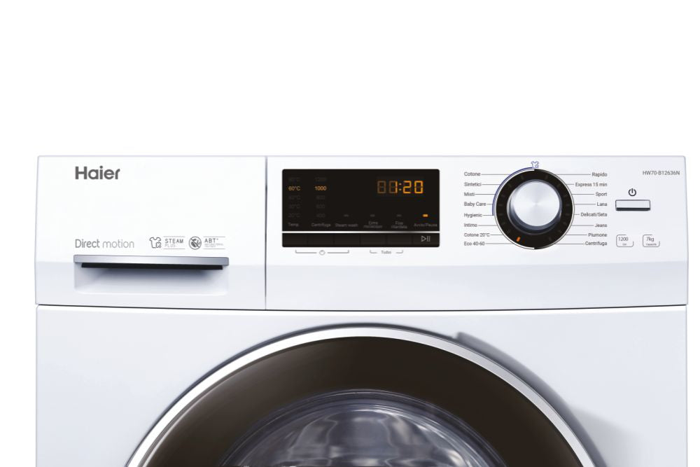 Lavatrice Libera Installazione Caricamento Frontale Haier Serie 636 HW70-B12636N 7 kg 1200 Giri/min Bianco Classe A