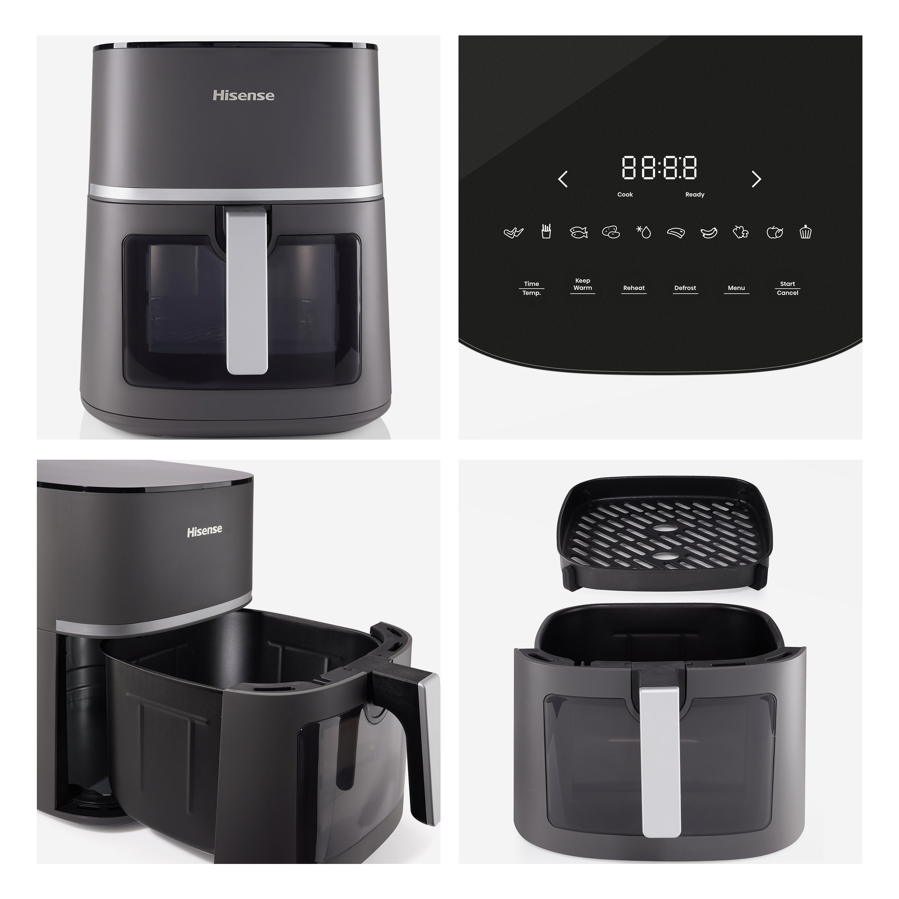 Friggitrice ad Aria Calda Hisense HAF1900D Singolo 7L 1800 W Nero