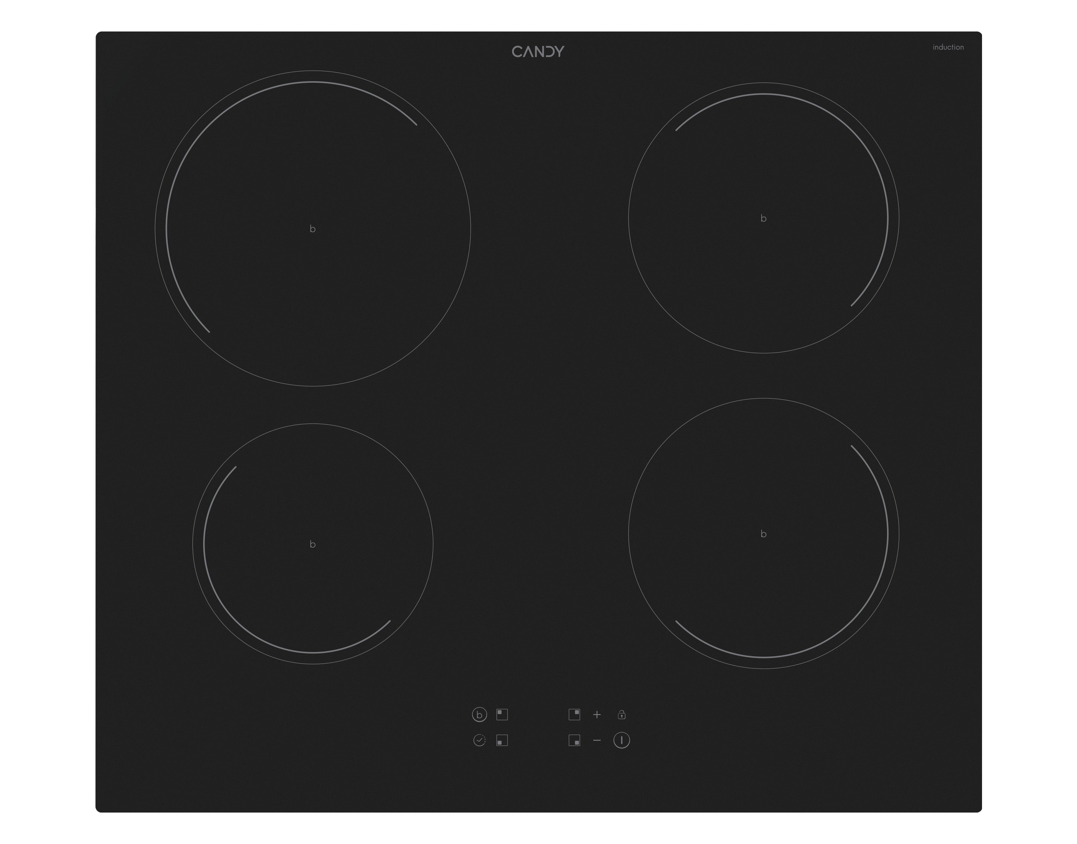 Piano Cottura A Induzione Da Incasso Candy Idea KRCDJ642 Nero 59 cm 4 Zone