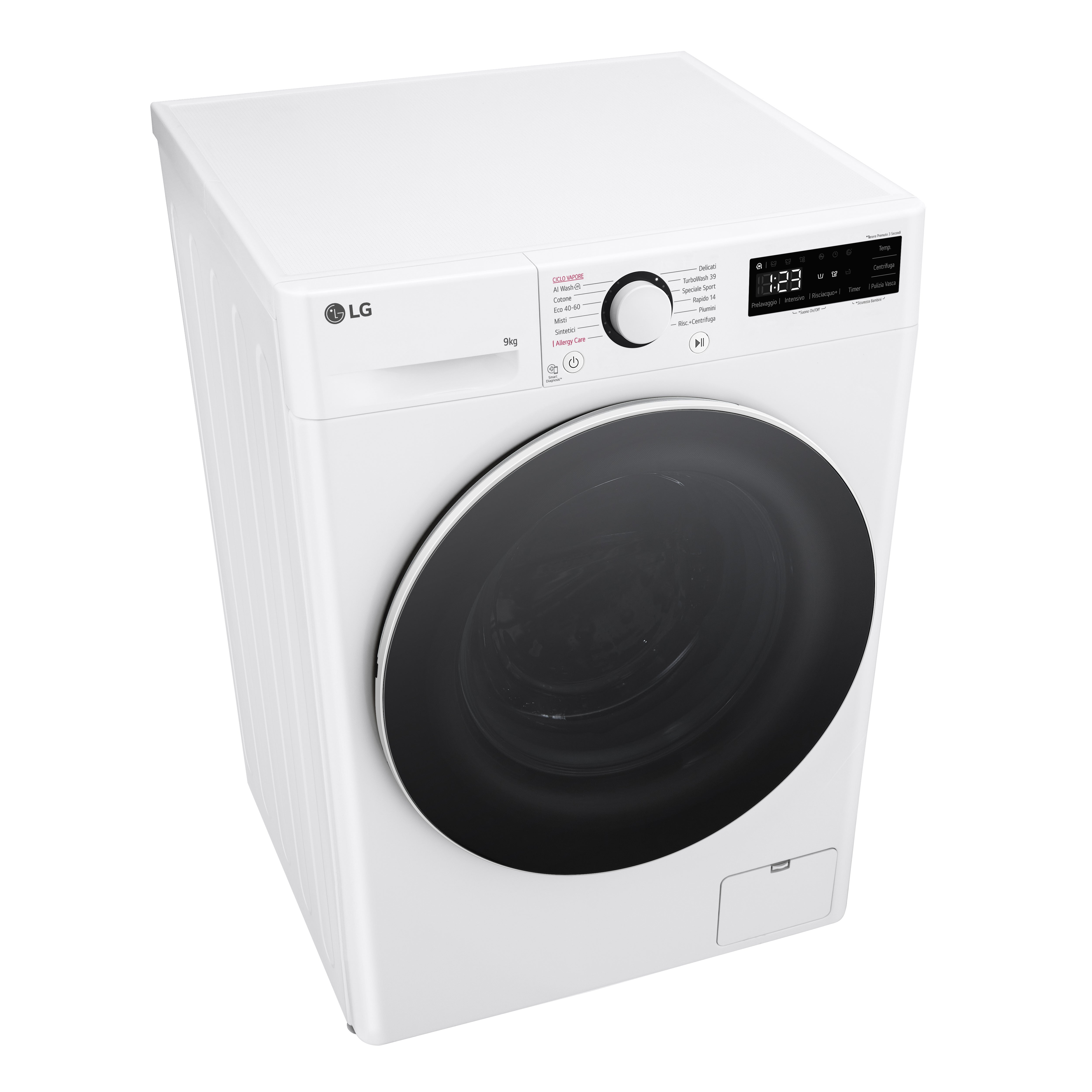 Lavatrice Libera Installazione Caricamento Frontale LG F4R5009TSWW 9kg AI DD Classe A 1400 Giri Bianco Classe A
