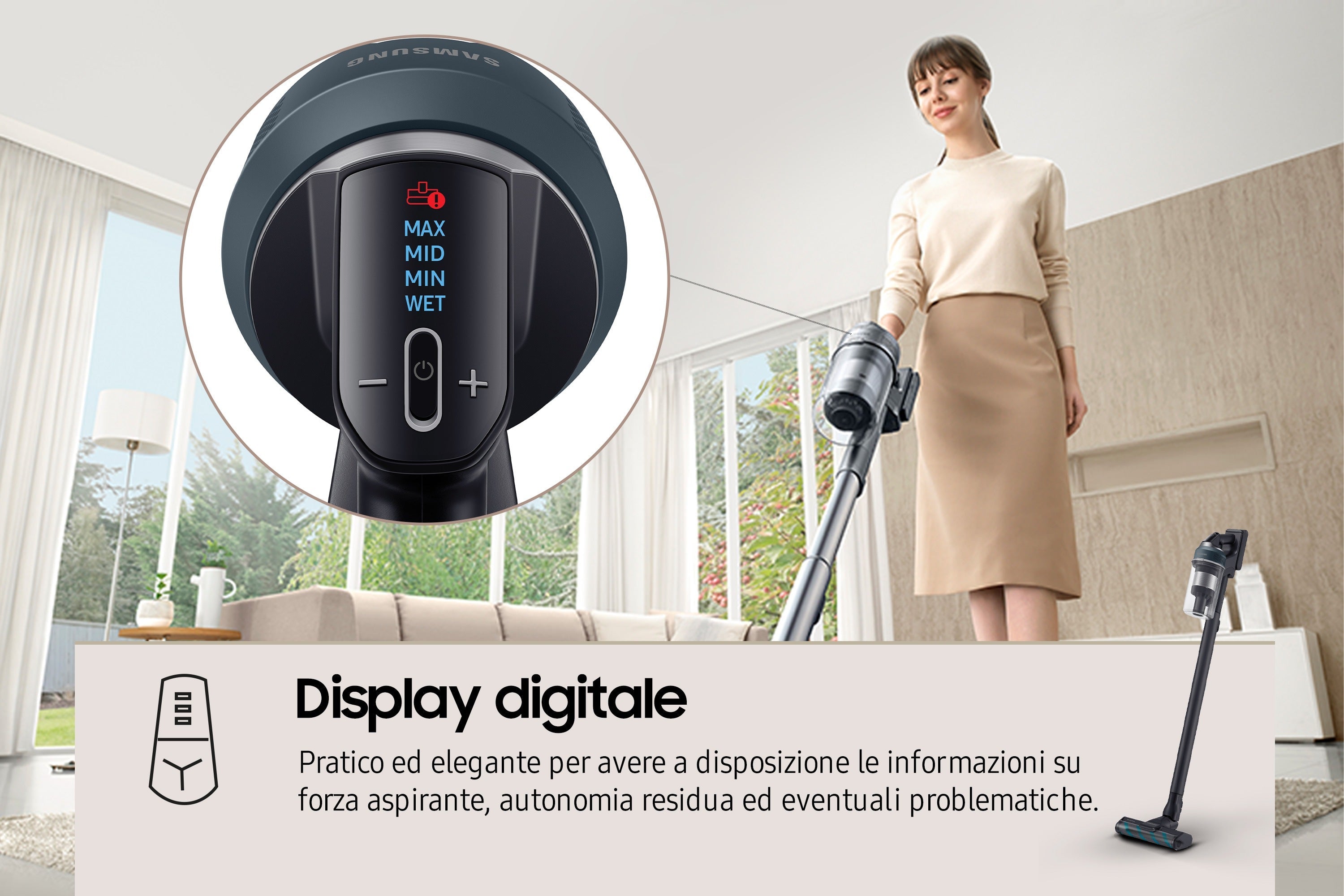 Aspirapolvere Senza Filo Samsung Jet™ 85 Complete 210W VS20C8524TB Nero, Blu