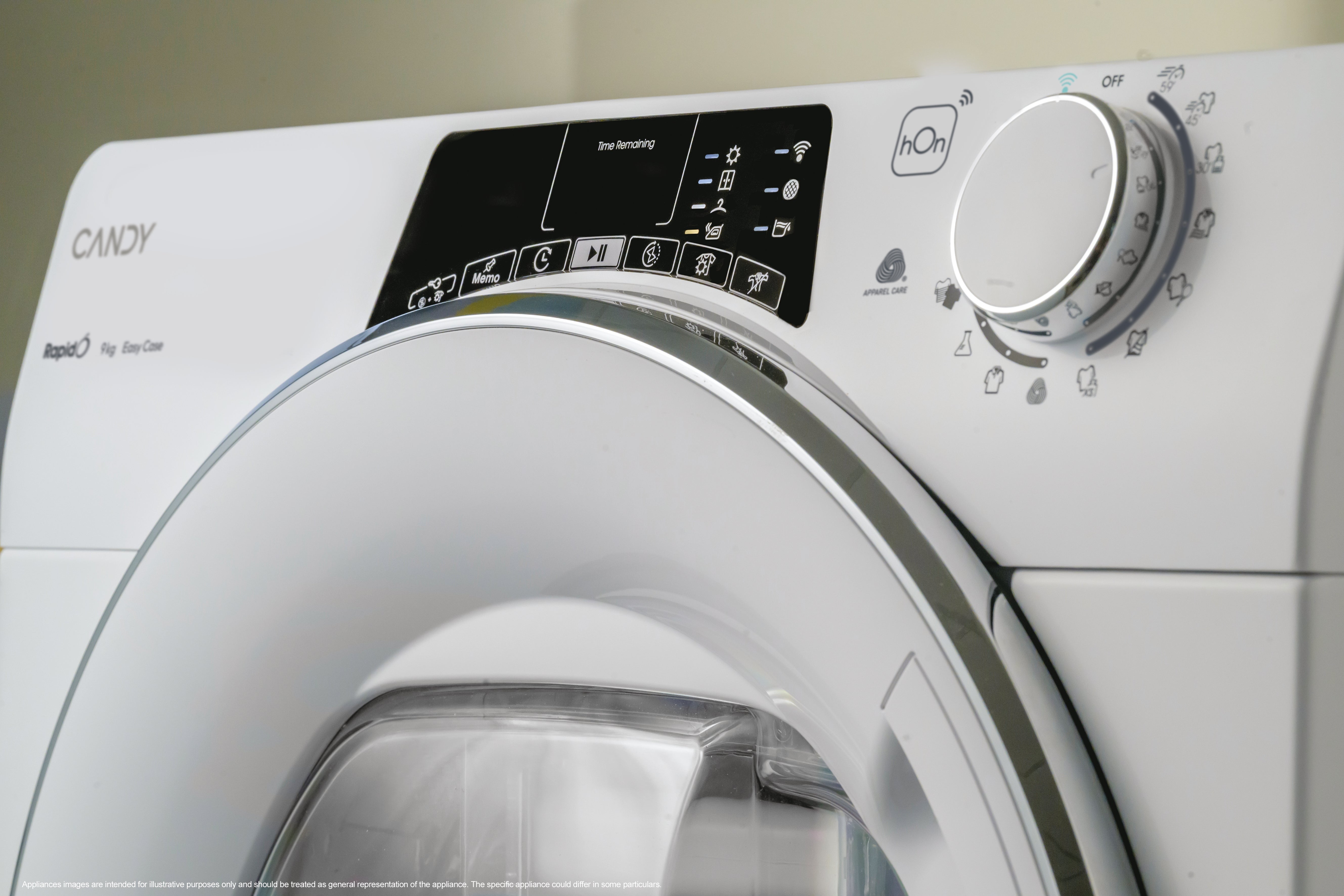 Asciugatrice Libera Installazione Caricamento Frontale Candy RapidÓ ROE H9A2TCEX-S 9 kg Bianco Classe E