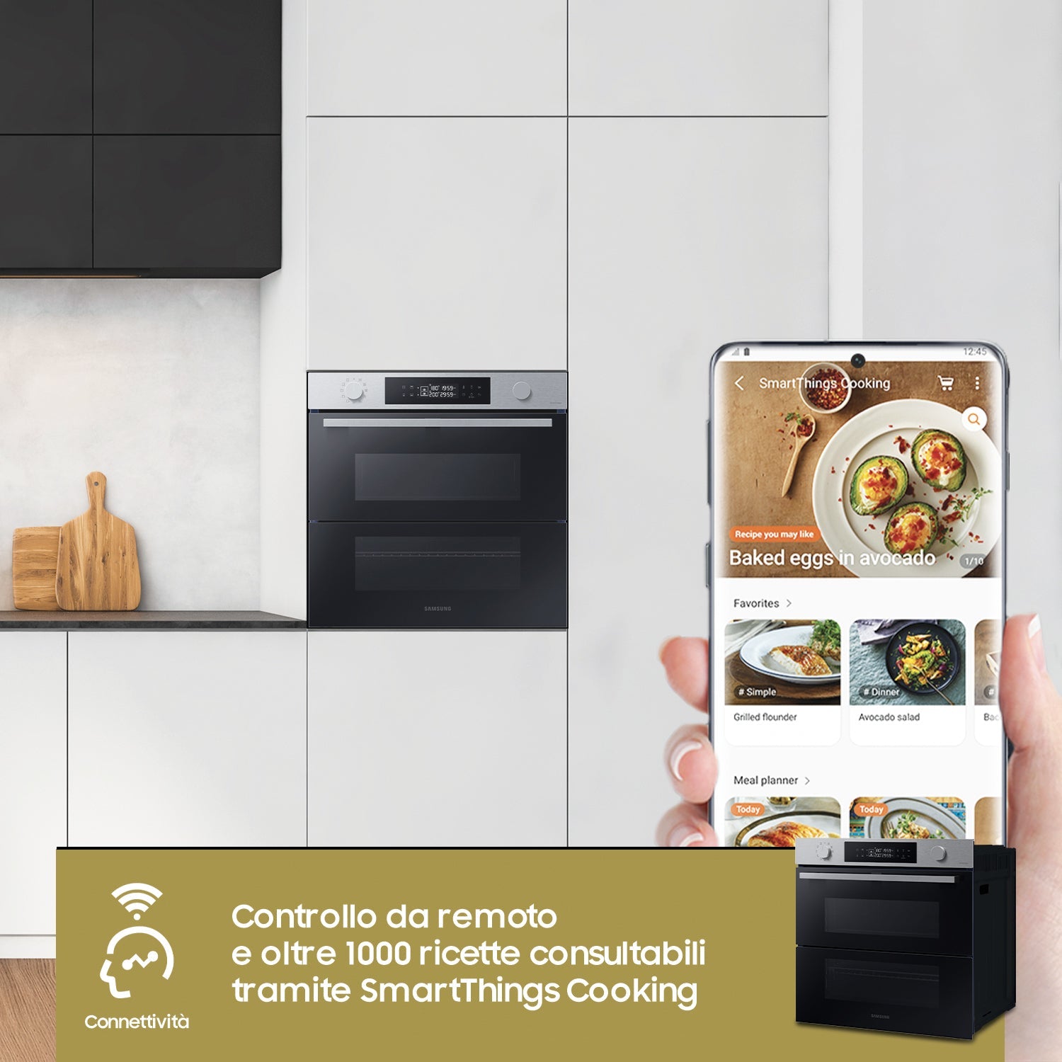 Forno Da Incasso Samsung Dual Cook Flex™ Serie 4 NV7B45403BS 76L Classe A+ Acciaio Inox