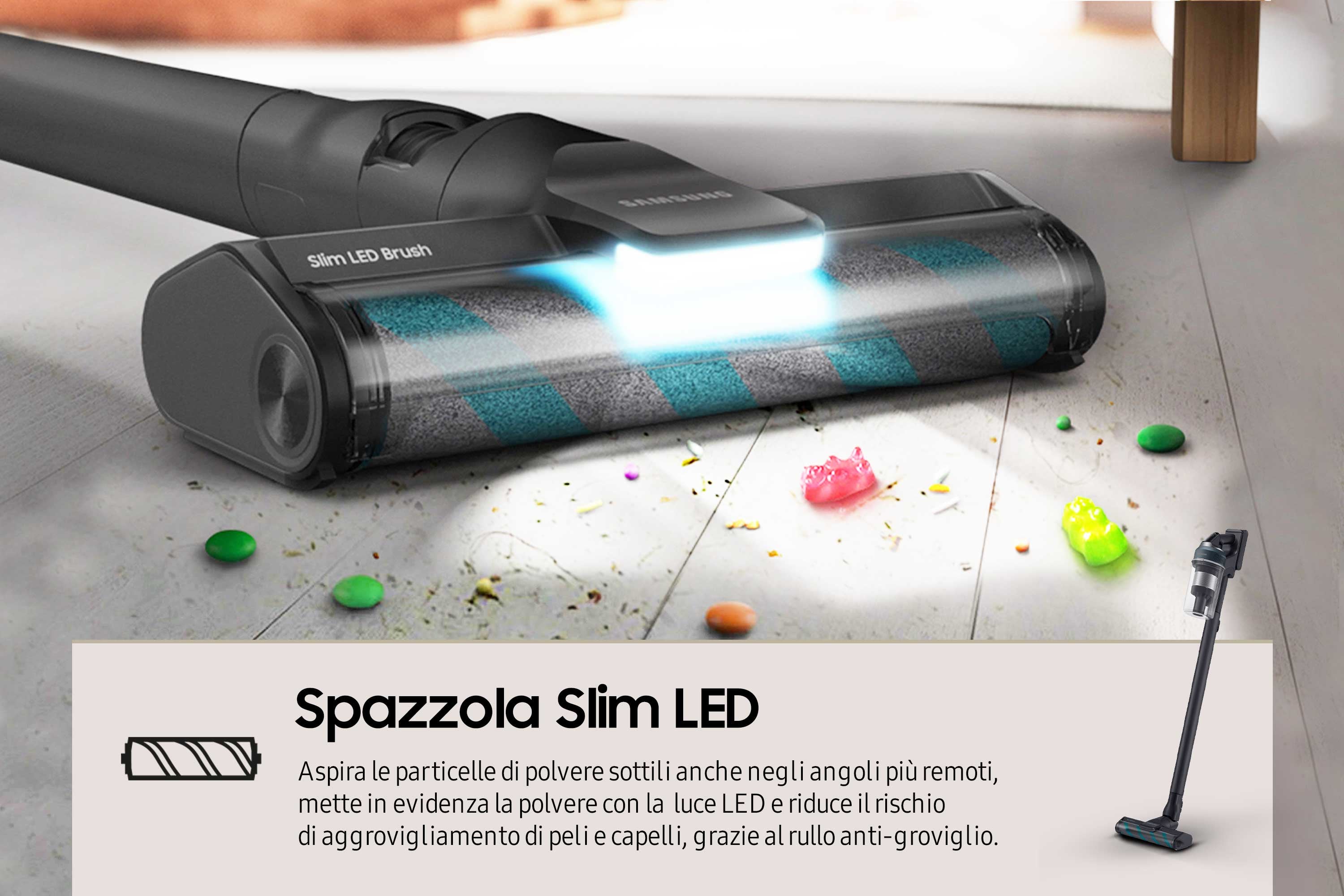 Aspirapolvere Senza Filo Samsung Jet™ 85 Complete 210W VS20C8524TB Nero, Blu