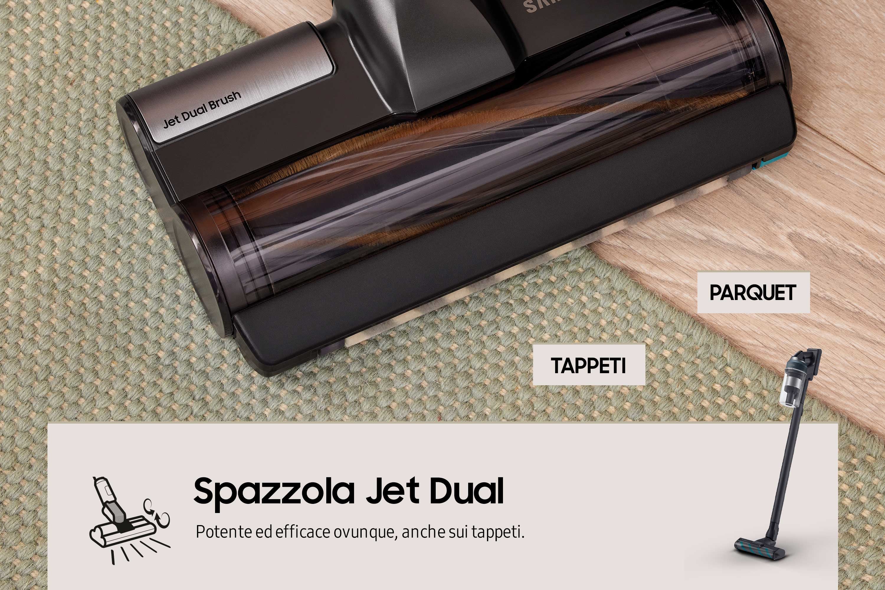 Aspirapolvere Senza Filo Samsung Jet™ 85 Complete 210W VS20C8524TB Nero, Blu