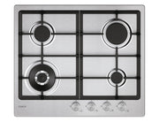 Piano Cottura a Gas Da Incasso Candy Moderna CHG6BF4WTX Acciaio Inox 60 cm Gas 4 Fornello(i)