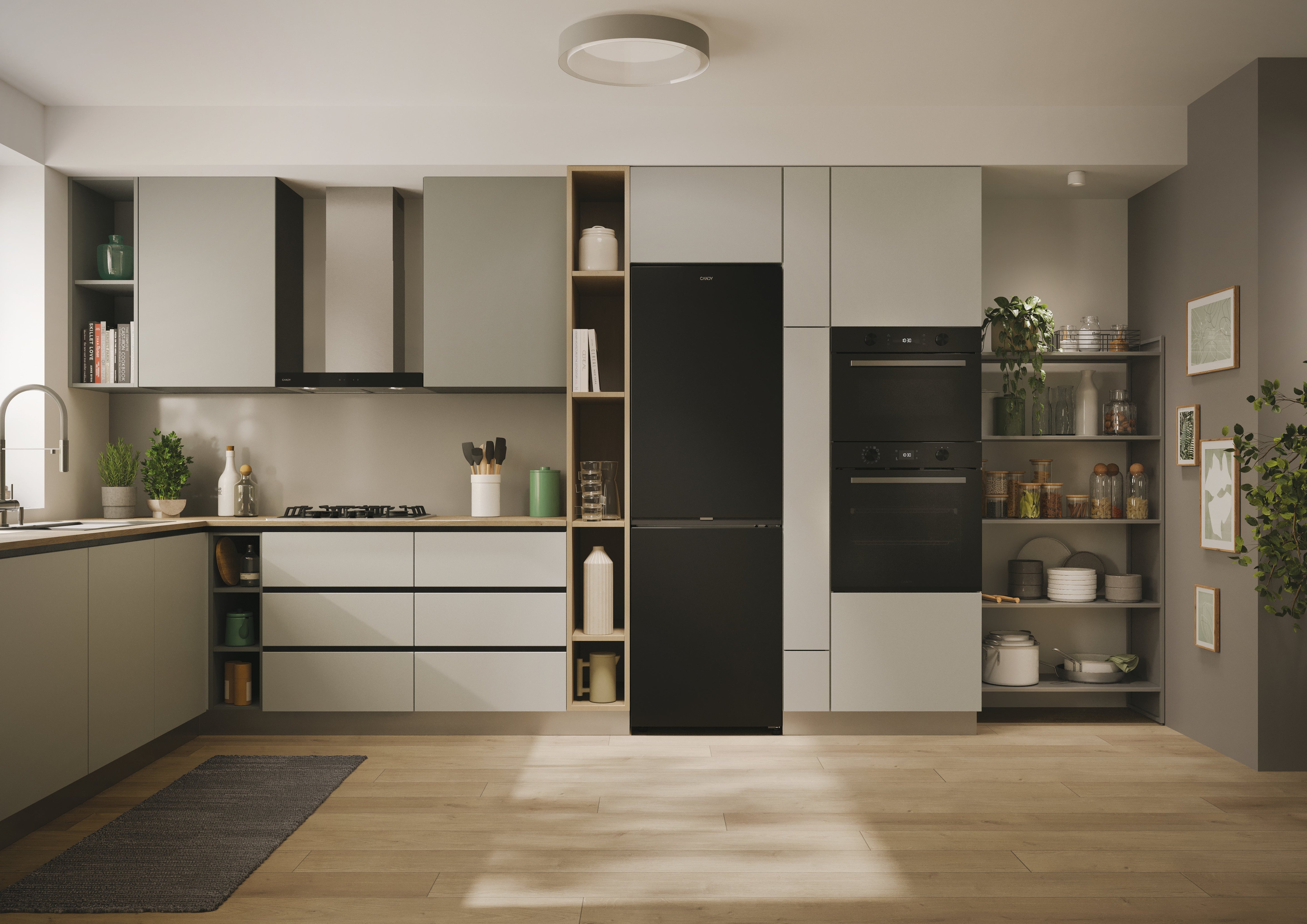 Frigorifero Con Congelatore Libera installazione Candy Fresco 300 CNCQ2T618EB 355L Classe E Nero