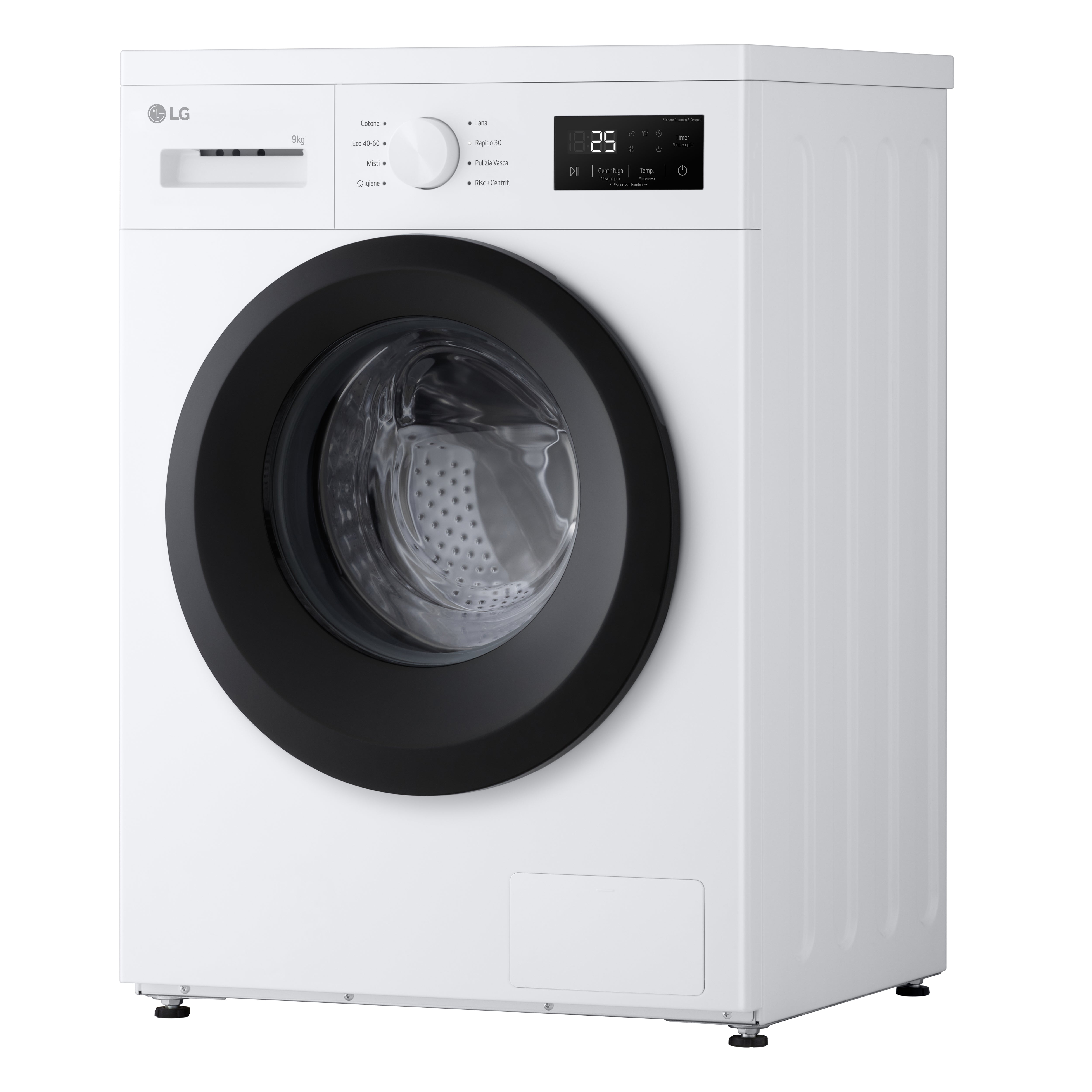 Lavatrice a Vapore Libera Installazione Caricamento Frontale LG F4NA1009NWK  9 kg, 1400 Giri, Classe A