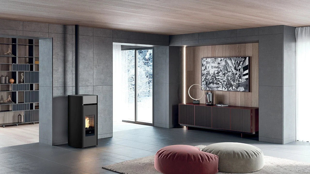 Stufa a Pellet EdilKamin Modello Myrna Q Da 10 Kw - Vari Colori