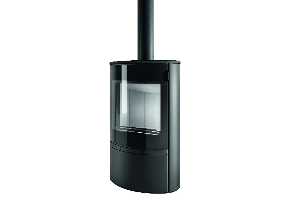 Stufa a Legna Ovale MCZ SAYA STEEL In Metallo Black Da 10 Kw