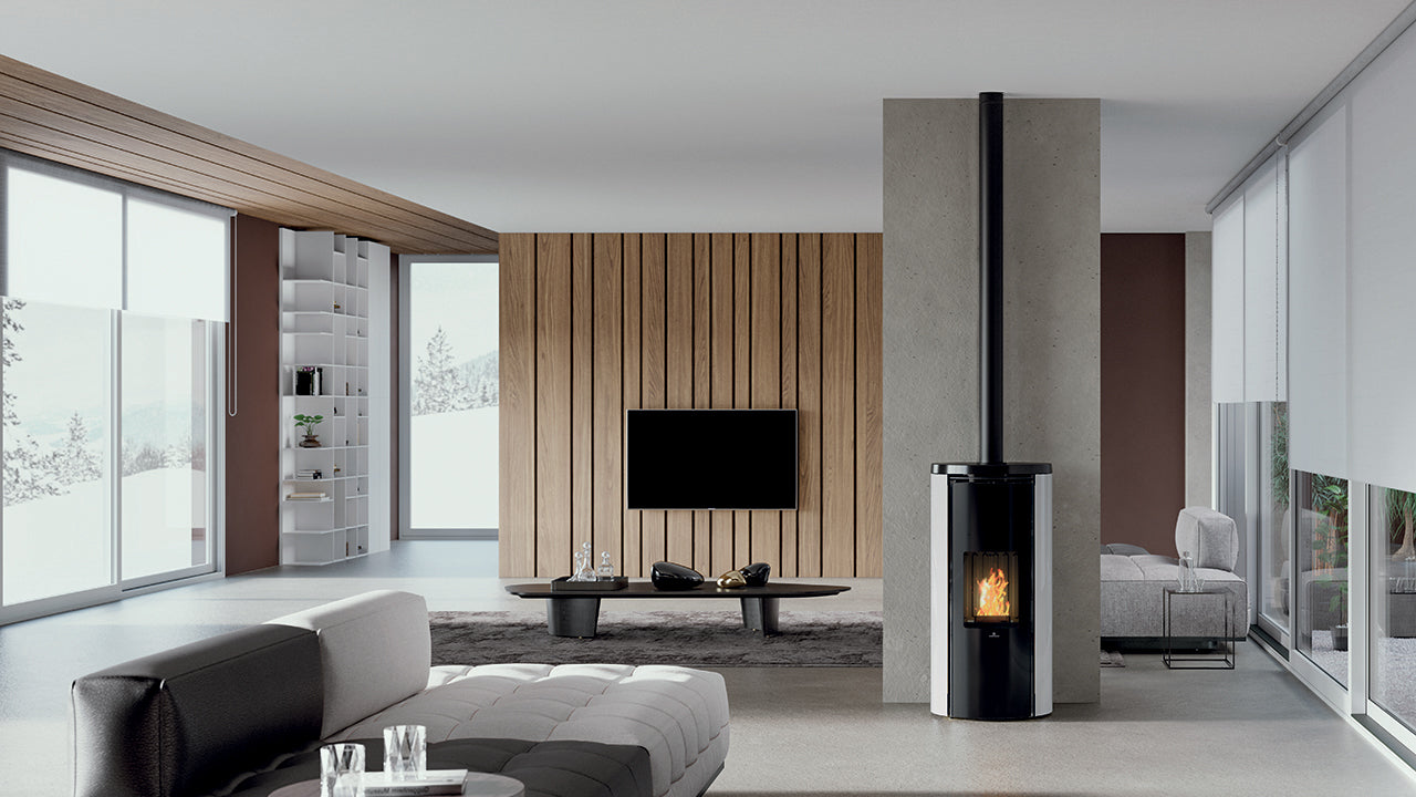 Stufa a Pellet EdilKamin Modello Celia Air Tight C Da 7,2 Kw - Vari Colori