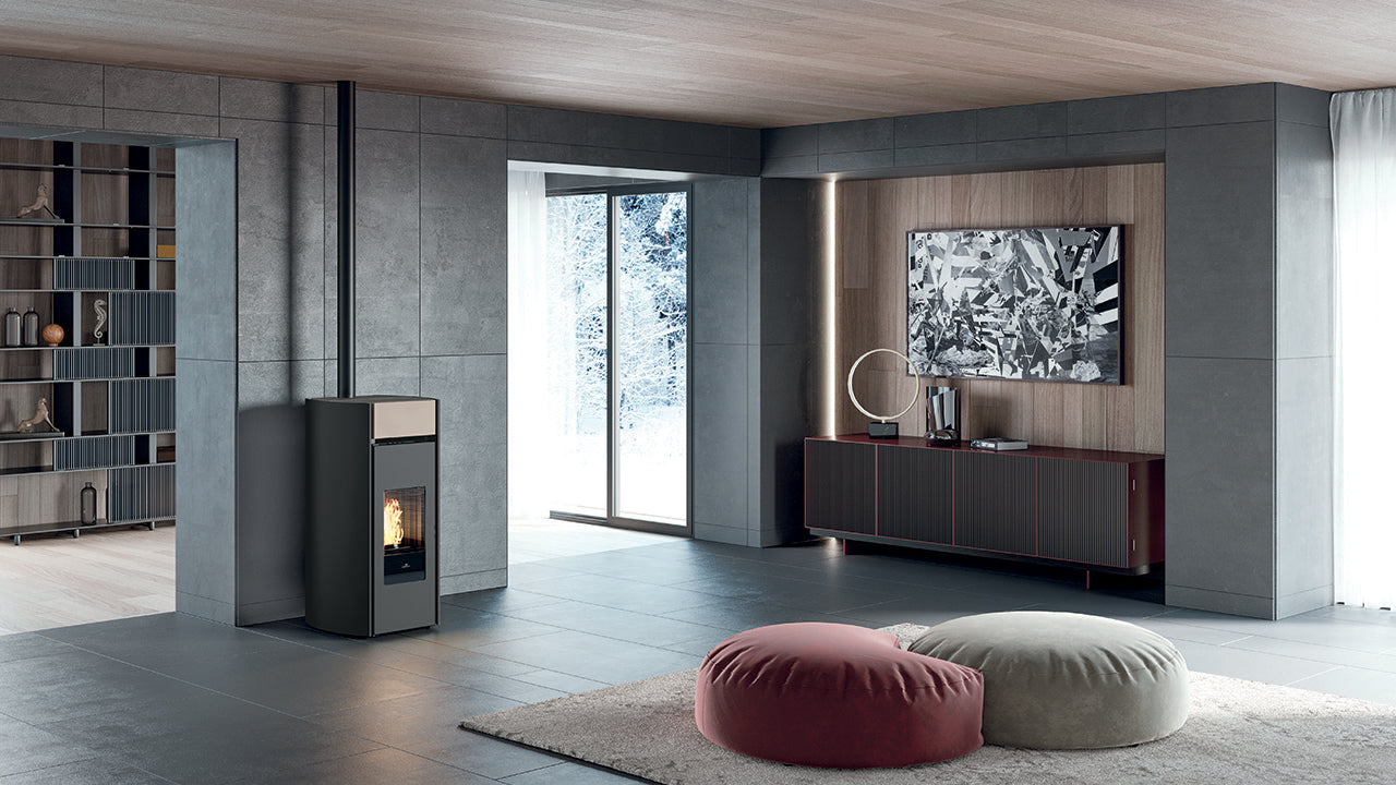 Stufa a Pellet EdilKamin Modello Myrna Q Da 10 Kw - Vari Colori