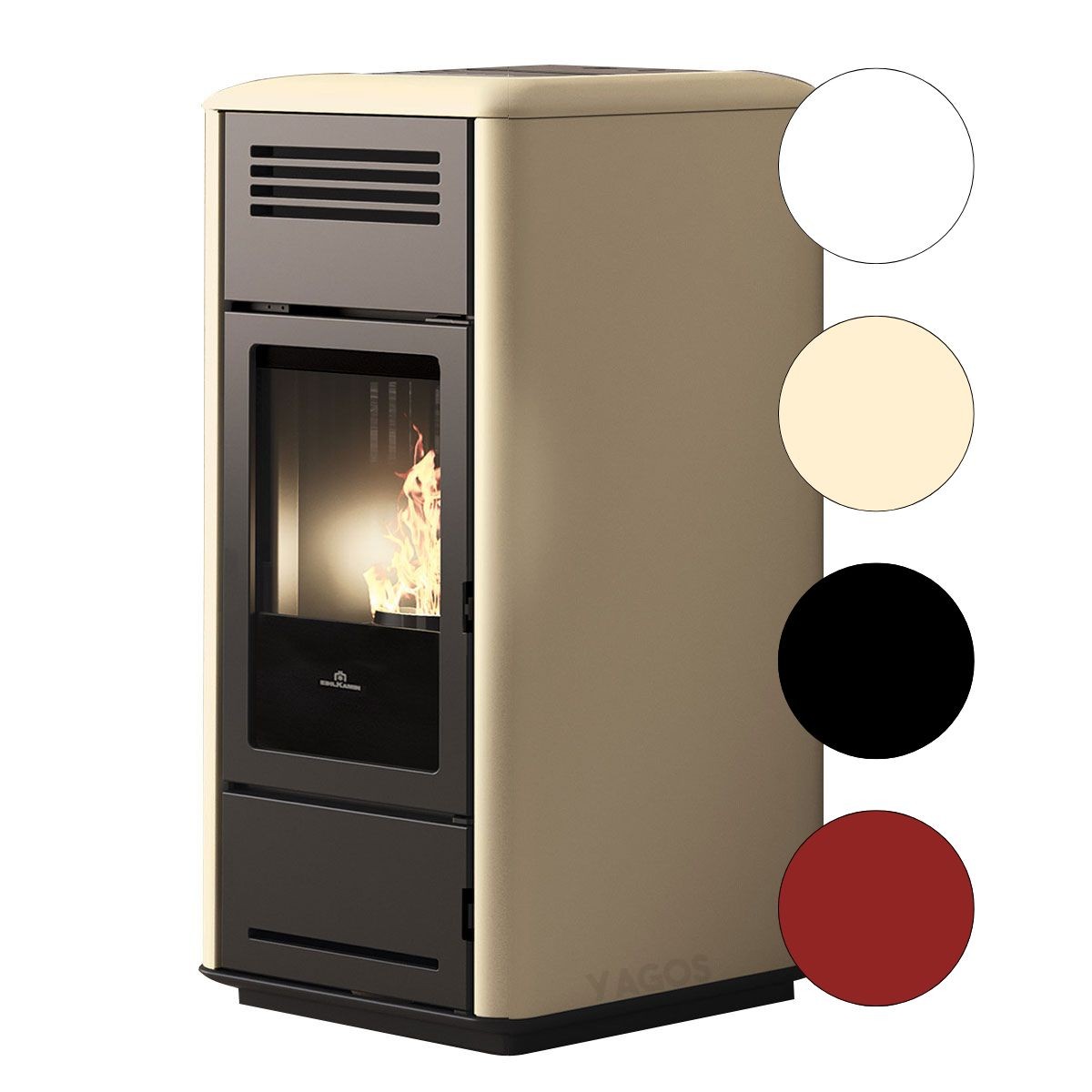 Termostufa a Pellet EdilKamin Modello Milla H 15 Evo Da 15 Kw - Vari Colori