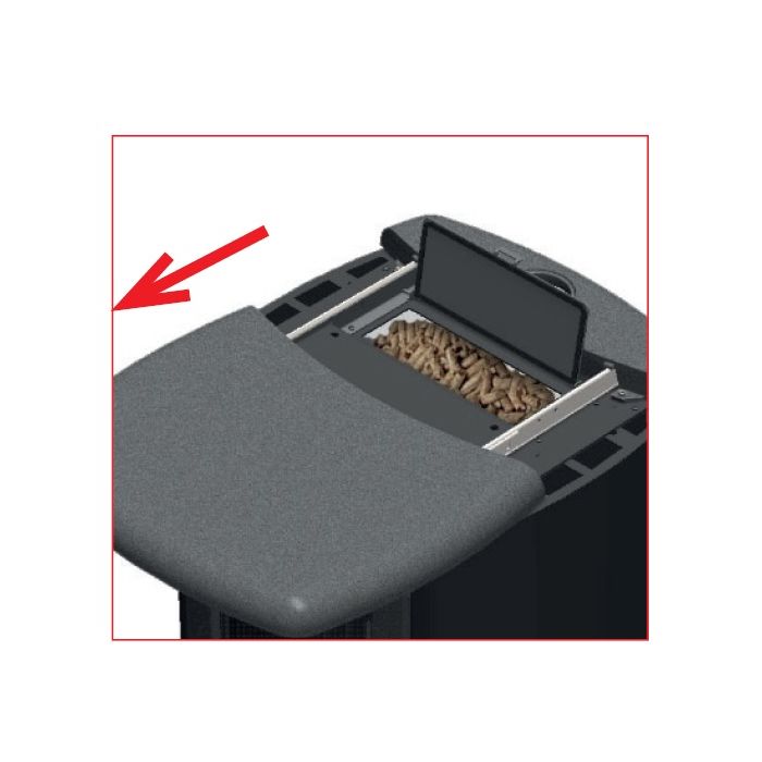 Stufa a Pellet EdilKamin Modello Sense 6 Da 5,4 Kw Colore Acciaio Nero