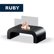 TECNOAIR SYSTEM Camino a Bioetanolo Ruby da Pavimento Modello TRENTO Da 2,0 kW - Colore Nero